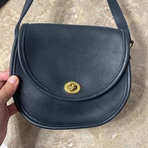 Vintage Coach Watson bag in RARE color Navy #9981